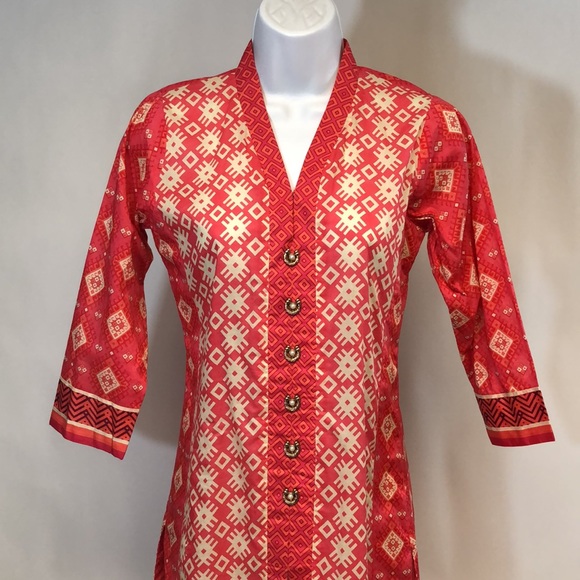 Satrangi Bonanza Women’s Tunic Pink Printed Top - Picture 4 of 12